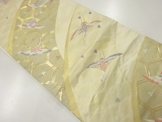 JAPANESE FUKURO OBI / WOVEN CRANES
